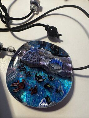 Fish Tank Aquarium Glass Necklace